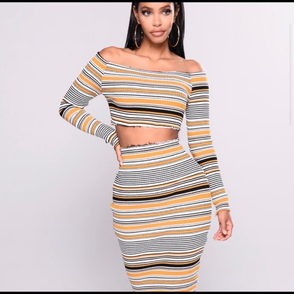 Striped co-ord
